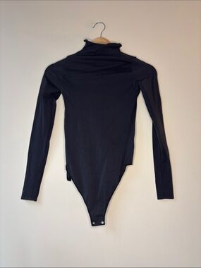 SKIMS Black Turtleneck Long-Sleeve Bodysuit